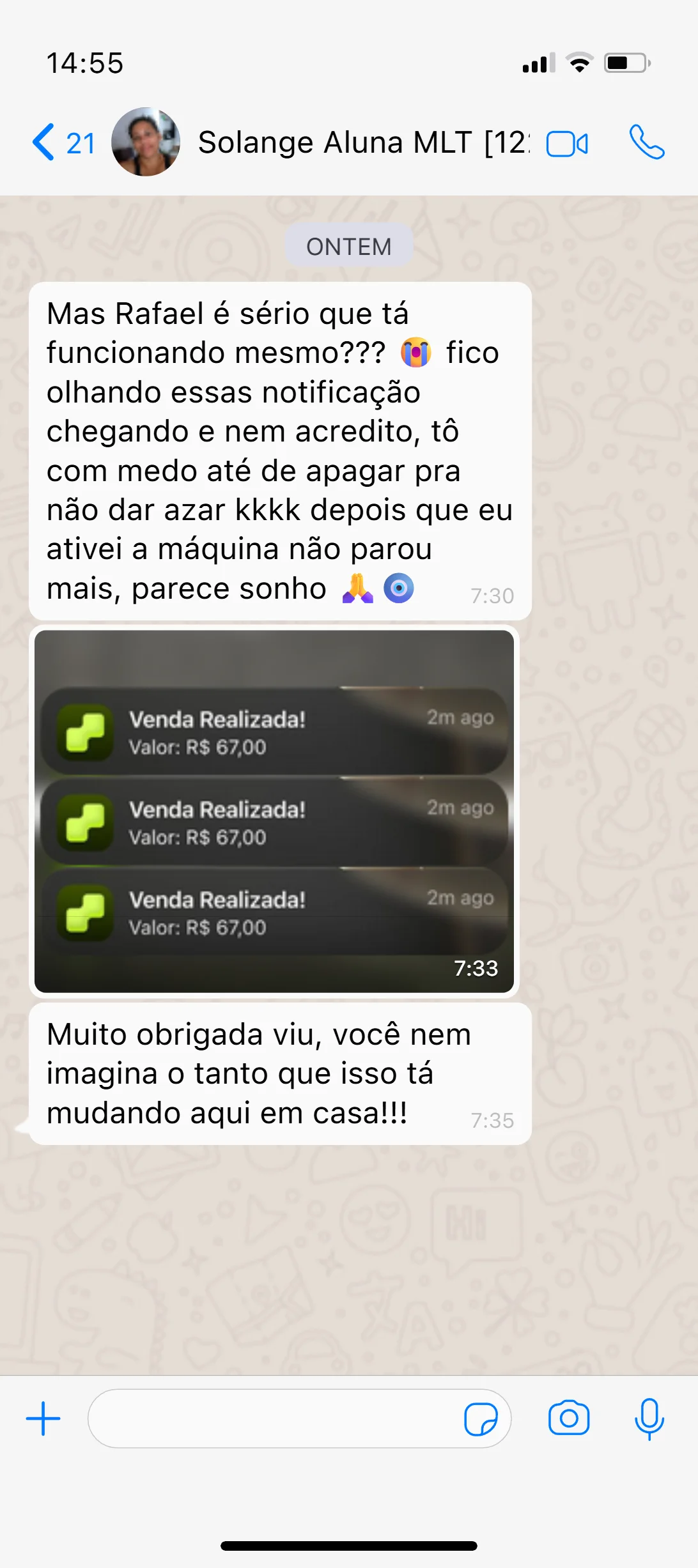 Depoimento de Solange, aluna da MLT